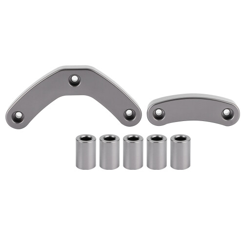 Engine Side Protector Frame Kit, Power Steering Pump Bracket Compatible with SBC Engines, Adjustable Crash Pad for Frame and Engine Case Protection, 2