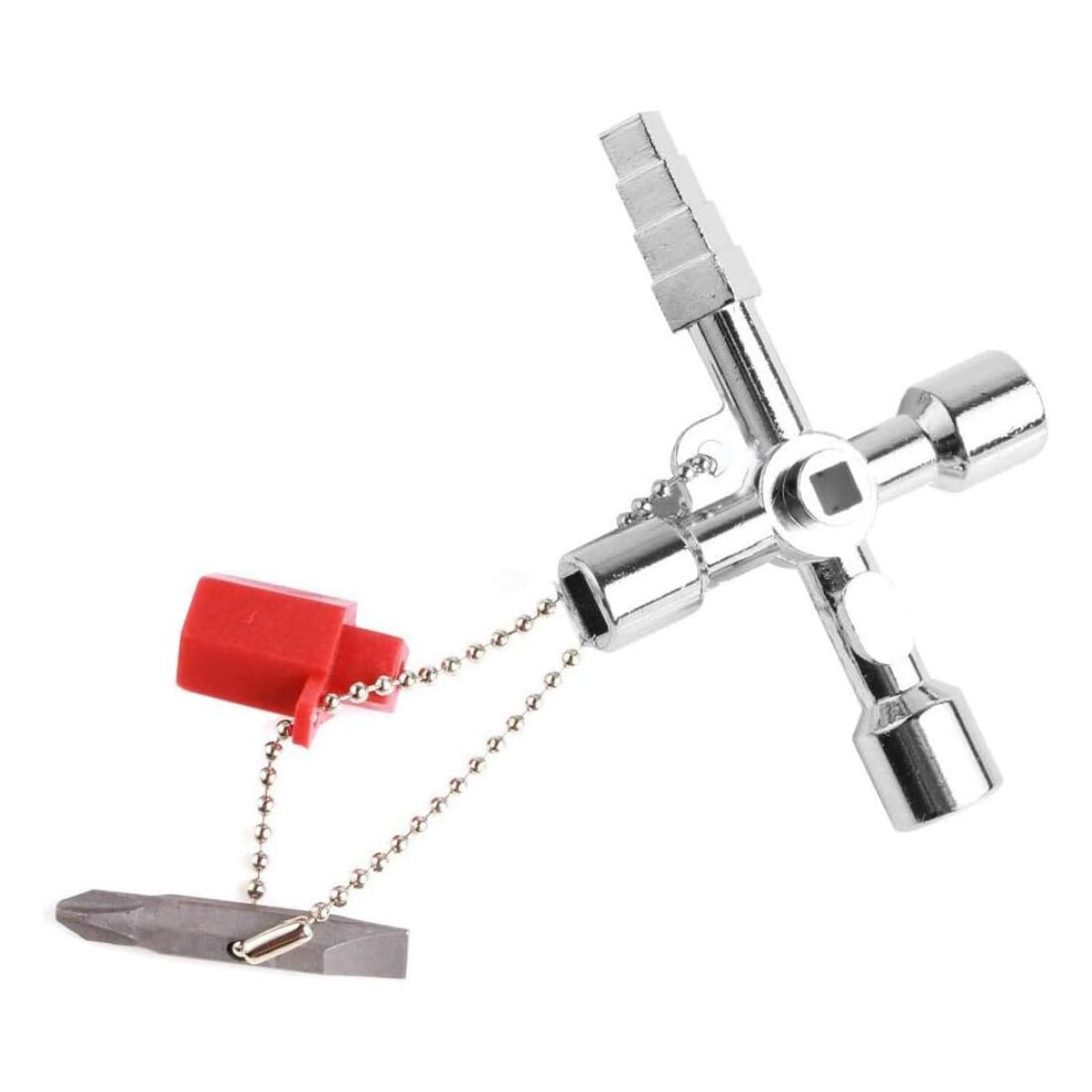 Universal Key For Barrier Posts, Water Meter, Electricity Meter, Elevators; Tap, Cross, Triangular Keys; 4Way Key Set 9094768882238