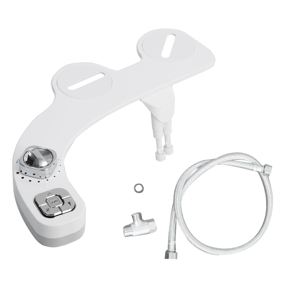 Bidet Attachment Sprayer For Toilet Nonelectric Selfcleaning Dual Retractable Nozzles Adjustable Water Pressure 9187378890202