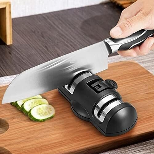 Professional Knife Sharpener with Ergonomic NonSlip Grip and Quick Sharpening Slots for Kitchen 1