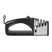 Kitchen Knife Sharpener, 4Stage Diamond Ceramic Tungsten Steel with Scissors Slot and NonSlip Grip