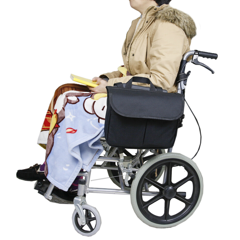 Blue Medical Wheelchair Carry Bag Heavy-Duty Polyester 12.5L Secure Closure