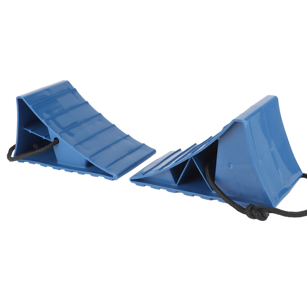 2Pcs Portable Wheel Chocks For Car Trailer Motorcycle Â Anti Slip Tire Stops Blue 8351379481399