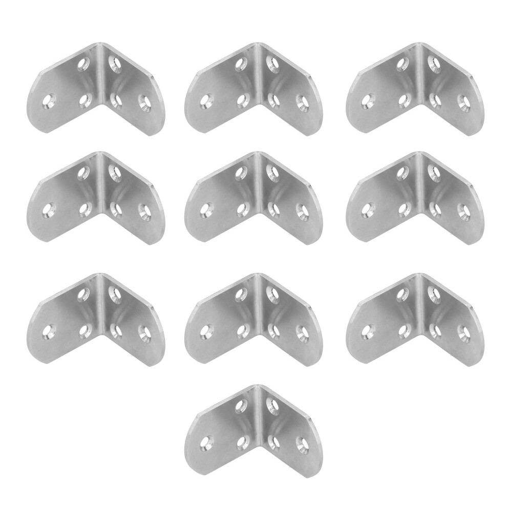10Pcs Stainless Steel Corner Brace 4X16mm Right Angle Shelf Brackets 8251379482047