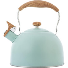 Stove  Kettle Whistling Kettle For All Hobs Induction Compatible 2.5L Food Grade Stainless Steel Folding Handle Green