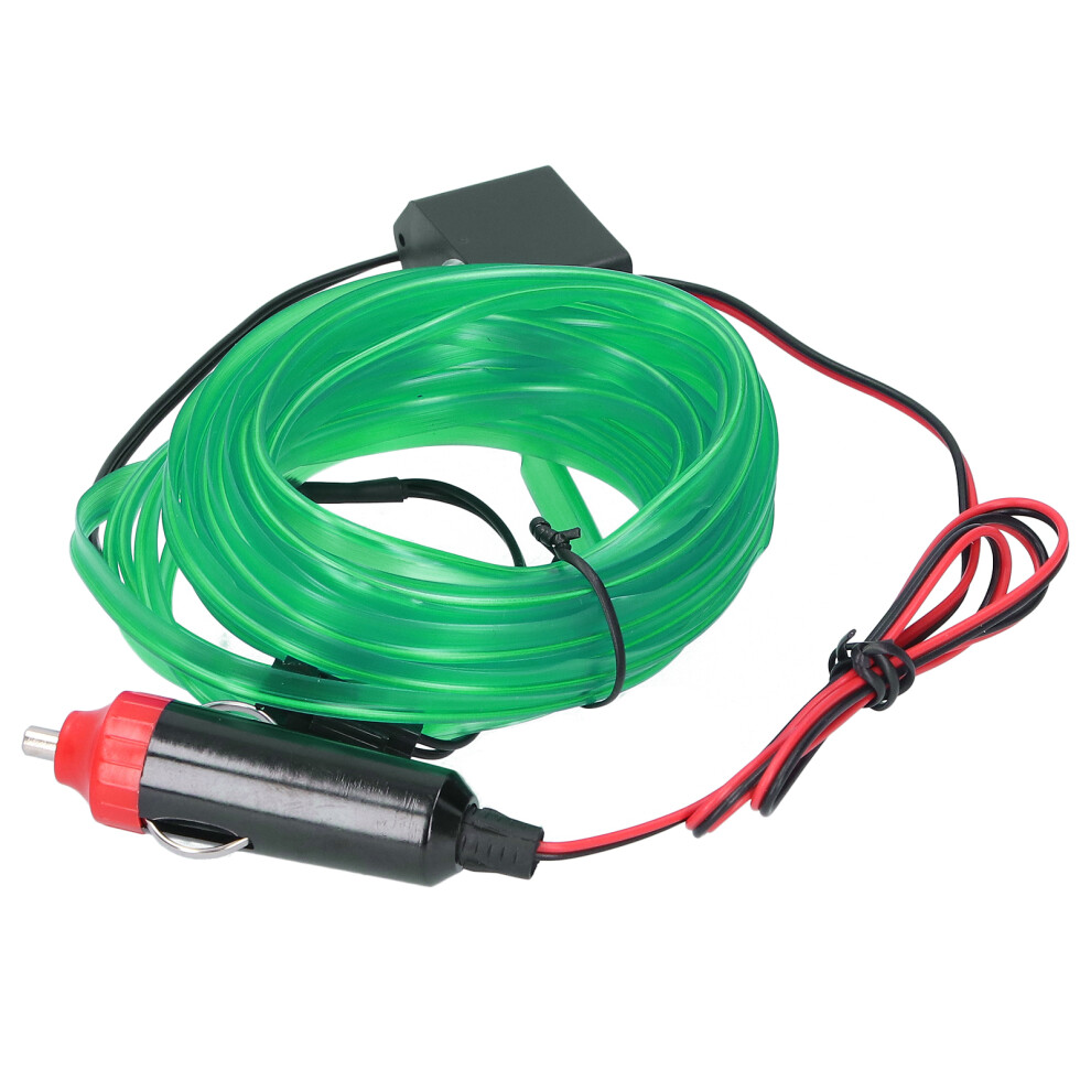 5M Auto Led Strip For Car Interior, Dc12v Cigarette Lighter Compatible Green/Light 7901379483926