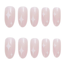 Faux ongles chics à coller, une manucure express à la maison avec 24 faux ongles brillants, faciles à appliquer et à retirer, adaptés à de