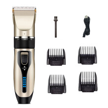 Aparador de pelos silencioso para animais de estimação, kit de tosa profissional com lâmina de cerâmica, comprimento ajustável, bateria