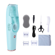 Superstille babyhaartrimmer, draadloze haartrimmer met vacuümfunctie, veilig mes en krachtige zuigkracht, ideaal voor Halloweenfeesten en nachtclubs.