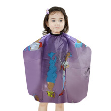 Capa de corte de cabelo infantil com botões de pressão ajustáveis, avental de barbeiro com fecho elástico no pescoço para aparar o cabelo em