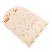 Growth Memorial Photo Frame Birth Photo Frame Wood Light Brown Wooden Photo Frame For Birth Memories