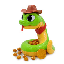 Electric Rattlesnake Toy With Cowboy Hat, Gold Nugget, Coin, Battery Operated Simulation Snake, Sensor Switch