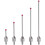 Extension Rod for Dial Indicators M2.5 Thread 30mm Length 2mm Diameter 3