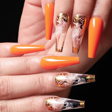 Faux ongles brillants à couverture intégrale avec motifs floraux, parfaits pour diverses occasions, y compris les mariages et les fêtes, 24