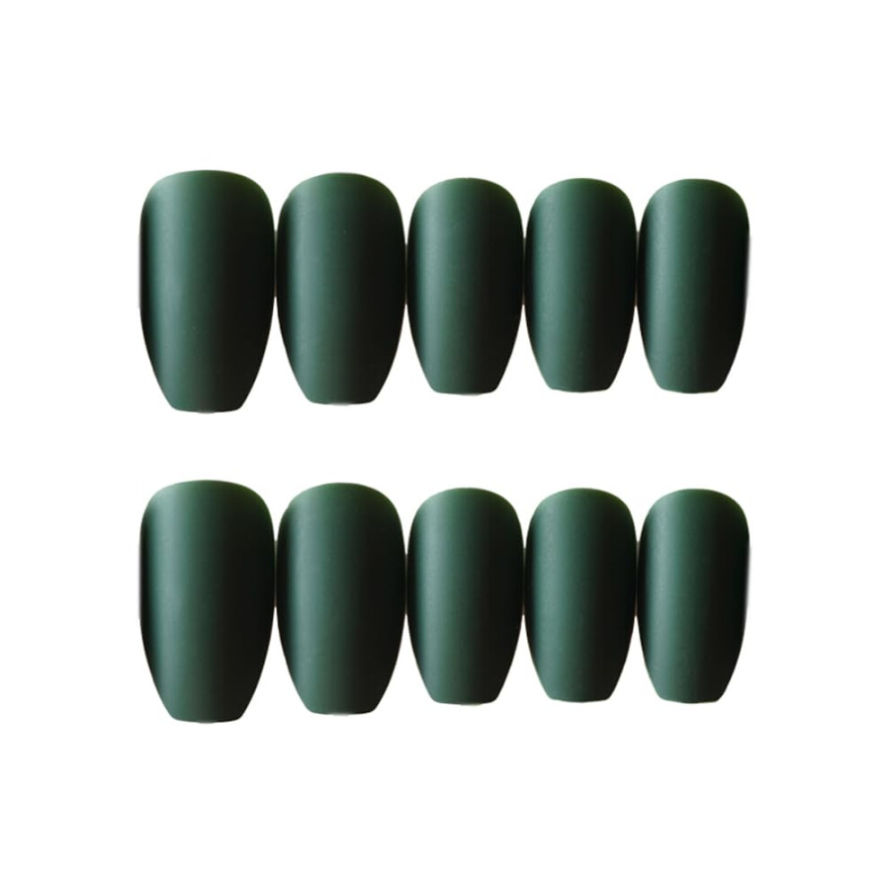 Matte Acrylic Press-On Nails for Women, Coffin Fake Nails with ABS Material and Extra Long Design (24Pcs) For Halloween Parties For Nightclubs