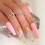Press On Nails, Τέλειο Δώρο για Γυναίκες, Ακρυλικό Ντεγκραντέ Λουλούδι, Διάρκεια για μια 3