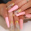 Press On Nails, Τέλειο Δώρο για Γυναίκες, Ακρυλικό Ντεγκραντέ Λουλούδι, Διάρκεια για μια 2
