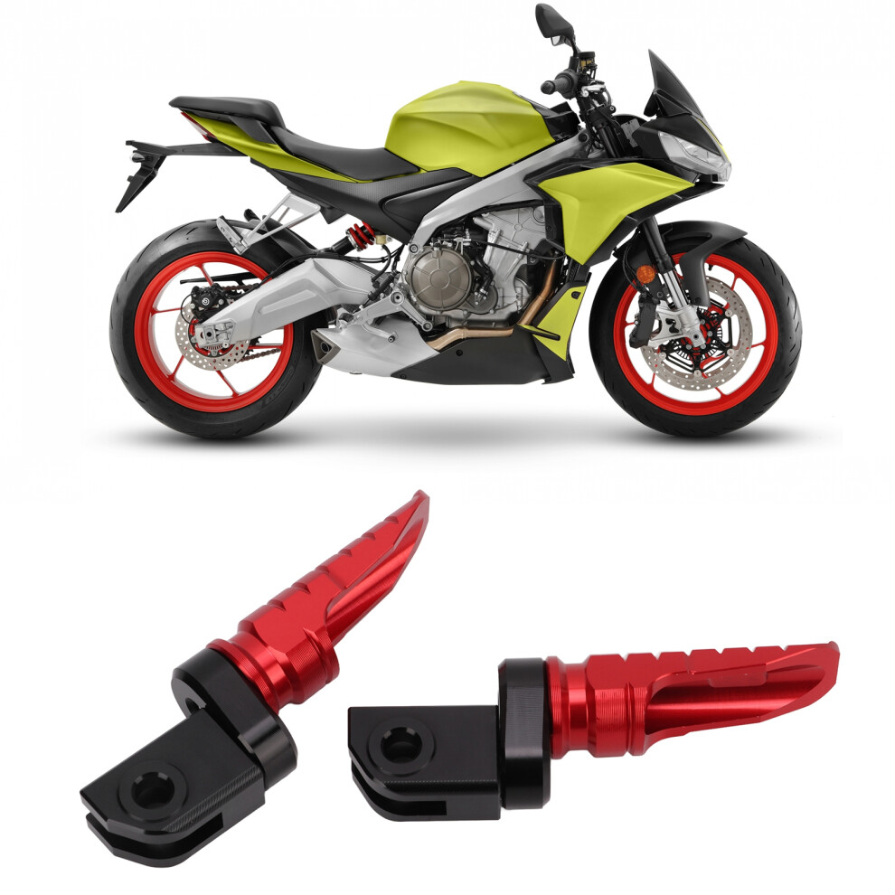 2Pcs Cnc Aluminium Motorcycle Footrest For Rs660 Rsv4 Tuono 660 V4 1100 - Red 7661376172994
