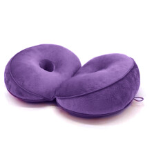 Alívio da dor lombar, almofada ortopédica com capa macia e design dobrável, ideal para festas de Halloween, baladas e uso diário.