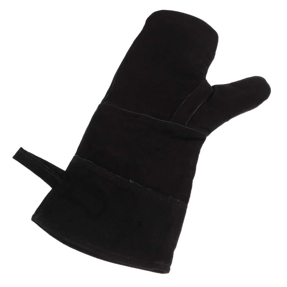 Heat Resistant Bbq Gloves Leather Grilling Gloves For Fireplace Oven And Welding Nonslip 1 Pair 9094768884454