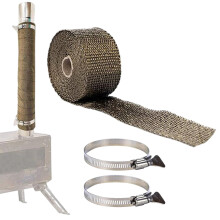 Pipe Insulation Wrap with Heat Resistance, Adjustable Fireproof Sleeve for Heater, Fireplace, Exhaust Tube