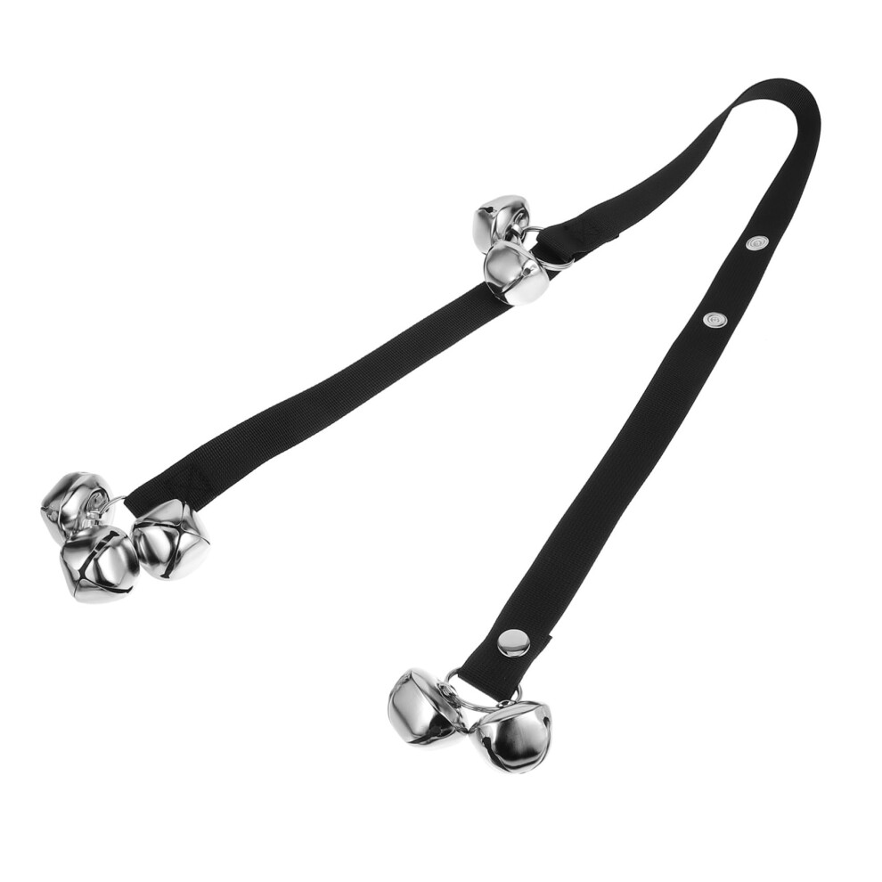 Dog Training Puppy Bells Rope Doorbell Noiseless Comfortable 44X2.5x0.1 Cm Black 3Piece Set 9199774637015