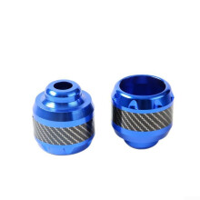 Motorcycle Front Fork Protector 2 Pack, Shock Absorbing Aluminum Guard for Universal Suspension, Blue