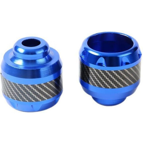 Motorcycle Front Fork Protector 2 Pack, Shock Absorbing Aluminum Guard for Universal Suspension, Blue 1