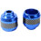 Motorcycle Front Fork Protector 2 Pack, Shock Absorbing Aluminum Guard for Universal Suspension, Blue 3
