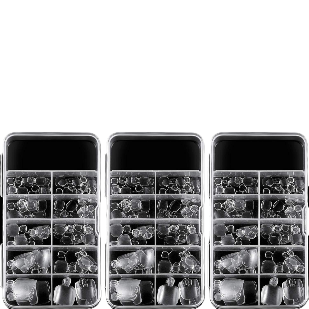 Graceful Toes, 300 Pieces Acrylic Toenails Tips For Easy Nail Art Customization, Half Cover False Nails In Natural Color For Professional Salon Use,