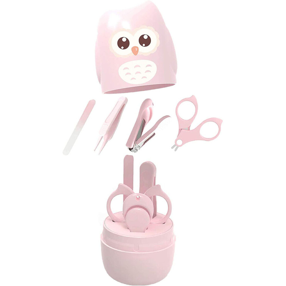 Baby Nail Kit, Non-Toxic And Safe Material, 4-In-1 Baby Nail Care Set, Ergonomically Designed Tools For Newborns, Infants, Toddlers, Kids (Cute Case