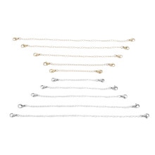 Catene di gioielli placcate in oro Prolunghe per collane premium Chiusura sicura a moschettone Prolunghe per catene ipoallergeniche Design a doppia