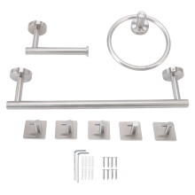 Robuuste handdoekhouder voor badkamer en keuken, ruimtebesparende, roestvrije roestvrijstalen handdoekstang voor wandmontage met een strak design,