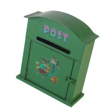 Weather Resistant Outdoor Mailbox With Foxes Artwork Iron