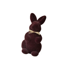 Holiday Decoration Soft Touching Bunnies Figurines Desk-Brown