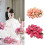 200Pieces Artificial Rose Head For Wedding Cake-Champagne 2