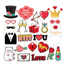 Valentines Day Photo Booth Props Valentines-24pcs photo props