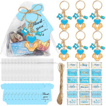 6/20Pcs Baby Feet Pendant Keychain-Lake blue 6 installa