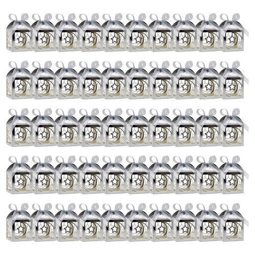 Eid Decoration Supplies Candy Boxes Suitable-reflective silver