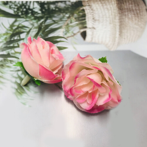200Pieces Artificial Rose Head For Wedding Cake Floral-Red 2