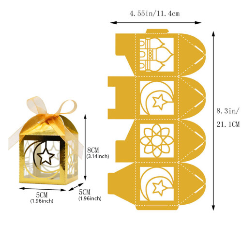 Chocolate Treat Boxes Paper Texture Suitable-reflective gold 2