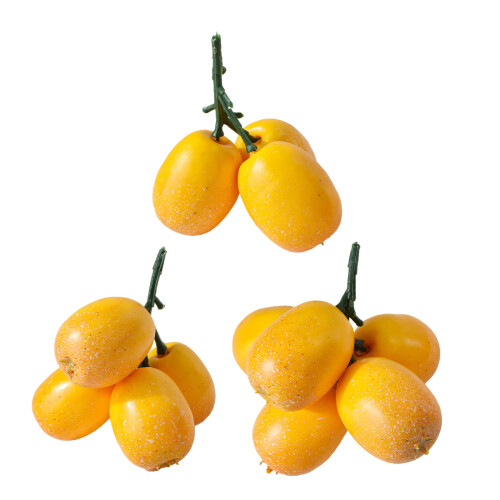 Artificial Loquat Fruit Realistic Simulation Fruits-3 forks 1