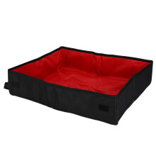 Portable Cat Litter Box, Foldable SemiClosed Design, Leakproof Lightweight for Travel and Indoor Use, 50x40x11cm