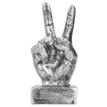 Bureaubeeldjes met handgebaar, vingersculptuur, decoratie, creatieve wooninrichting, overwinningsgebaar in goud, milieuvriendelijke hars,