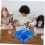 Plastic Multi Compartment Storage Basket for Classroom Table Organizer Stationery Holder with Divided Sections 5