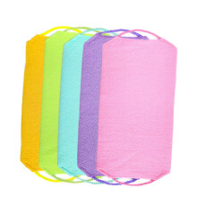 Exfoliating Bath Cloth Wash Towel With Stretchable DoubleSided Back Scrubber, Dead Skin, Pink, For Home And Travel