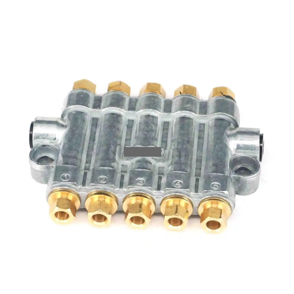 Pneumatic Manifold Block 5 Way M8x1 M10x1 Aluminum Brass Air Distribution For Compressor 9187378897836