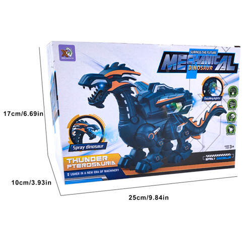 ABS Mechanical Dinosaur Toy - Sound Lights & Mist Features 1
