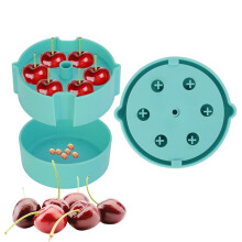 Pitter - Portable  Pitter Corer Tool, Pits  to 6 Cherries At Once, Dishwasher Safe, ABS Construction