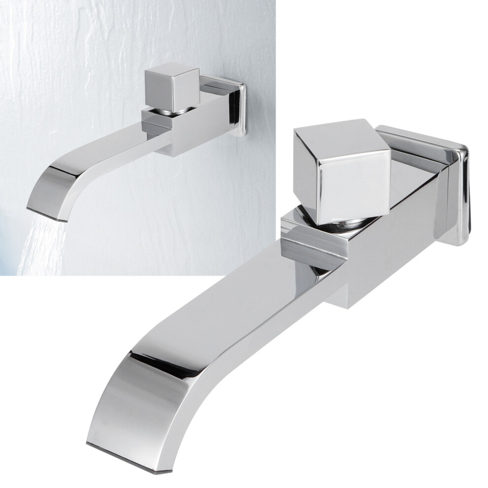 G1/2 Wall Mount Faucet Single Cold Waterfall Sink Tap Chrome 8421379506269